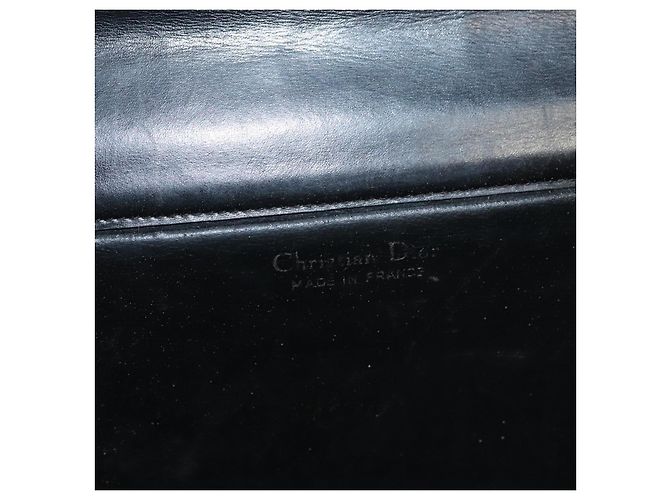 Borsa a spalla con catena Christian Dior in pelle nera e oro Auth BA2045 Nero D'oro - vista 16