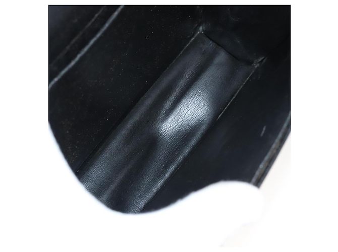 Borsa a spalla con catena Christian Dior in pelle nera e oro Auth BA2045 Nero D'oro - vista 17