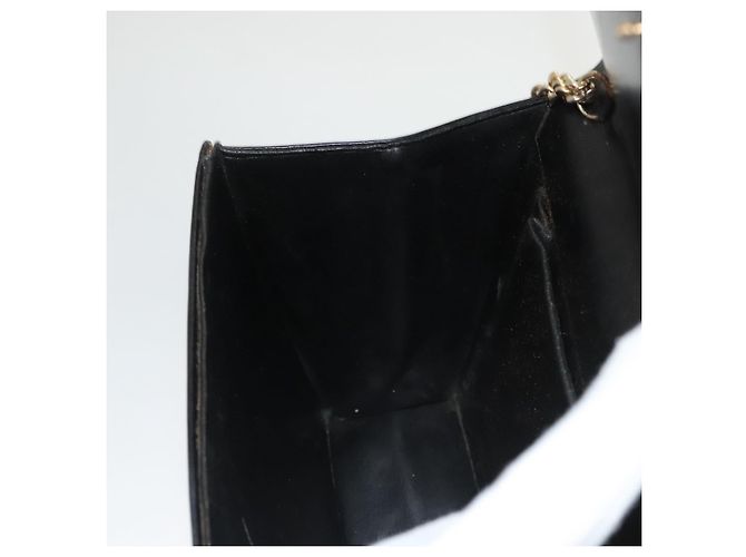 Borsa a spalla con catena Christian Dior in pelle nera e oro Auth BA2045 Nero D'oro - vista 19