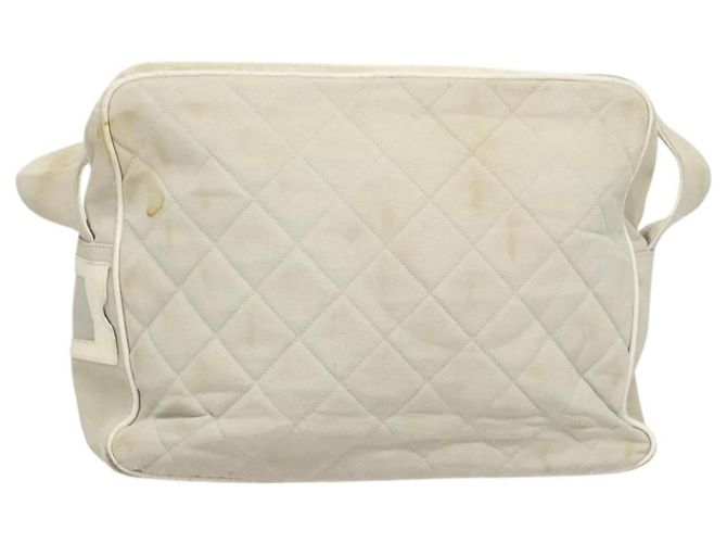 Borsa a spalla CHANEL in tela grigia argento CC Auth mr1301 Marrone - vista 3