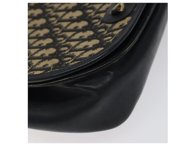 Borsa a spalla in tela Trotter Christian Dior blu navy oro Auth BA1988 - vista 11