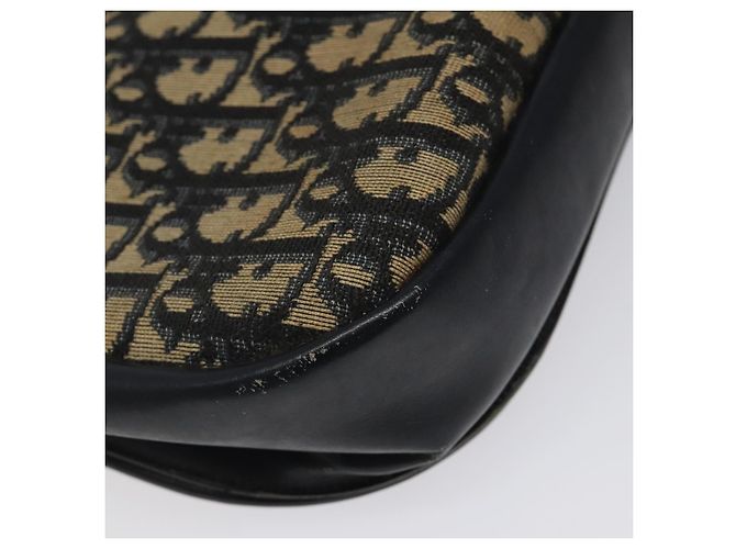 Borsa a spalla in tela Trotter Christian Dior blu navy oro Auth BA1988 - vista 13
