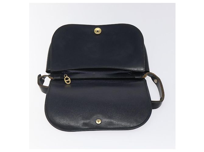Borsa a spalla in tela Trotter Christian Dior blu navy oro Auth BA1988 - vista 15