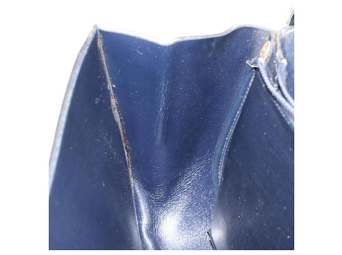 Borsa a spalla in tela Trotter Christian Dior blu navy oro Auth BA1988 - vista 19