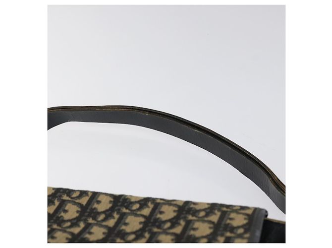 Borsa a spalla in tela Trotter Christian Dior blu navy oro Auth BA1988 - vista 8