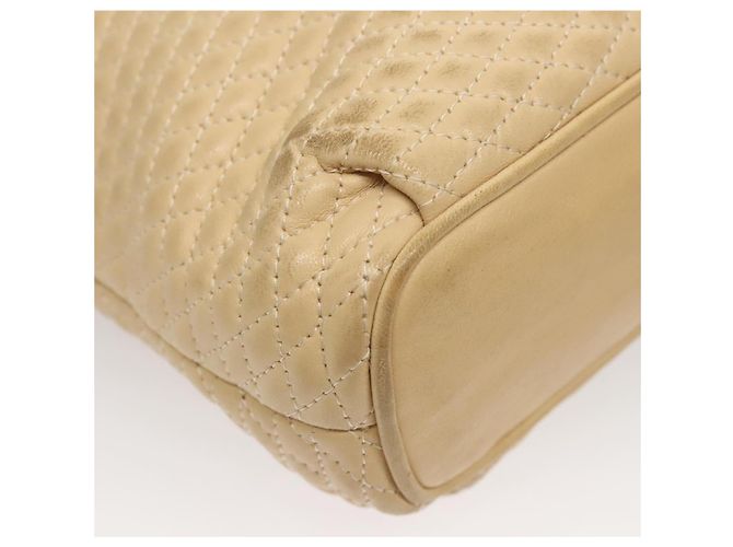 BALLY Borsa a Spalla in Pelle Trapuntata con Catena Beige Oro Auth BA1743 D'oro - vista 12