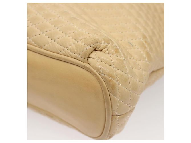 BALLY Borsa a Spalla in Pelle Trapuntata con Catena Beige Oro Auth BA1743 D'oro - vista 13