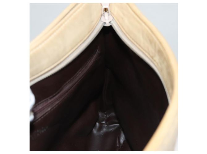BALLY Borsa a Spalla in Pelle Trapuntata con Catena Beige Oro Auth BA1743 D'oro - vista 19