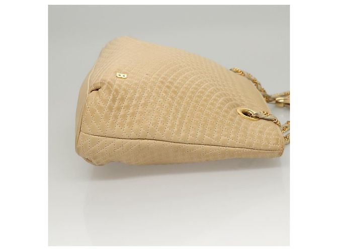 BALLY Borsa a Spalla in Pelle Trapuntata con Catena Beige Oro Auth BA1743 D'oro - vista 4
