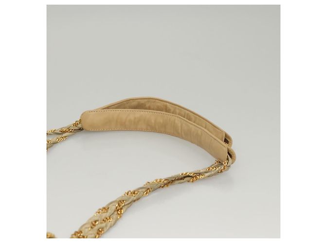 BALLY Borsa a Spalla in Pelle Trapuntata con Catena Beige Oro Auth BA1743 D'oro - vista 8
