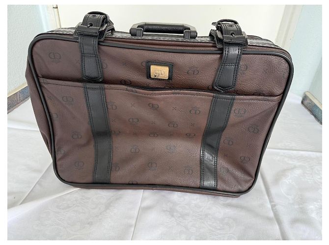 Conjunto de viagem Christian Dior em couro marrom - vista 12