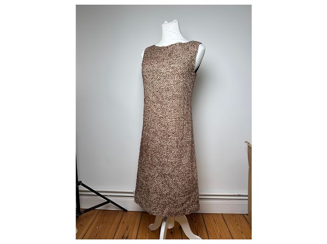 Vintage Balenciaga Wollkleid M Braun - Ansicht 12