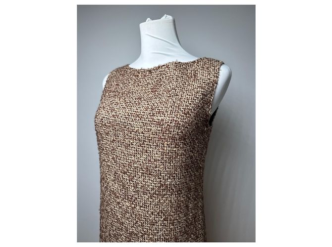 Vintage Balenciaga Wollkleid M Braun - Ansicht 13