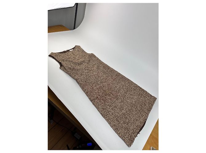Vintage Balenciaga Wollkleid M Braun - Ansicht 15