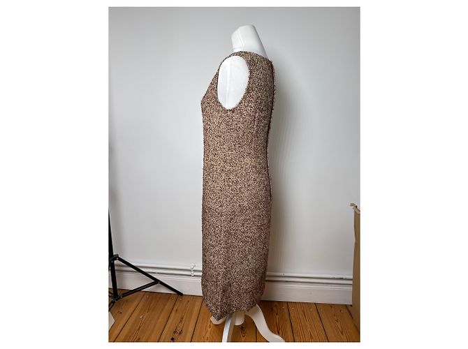 Vintage Balenciaga Wollkleid M Braun - Ansicht 2