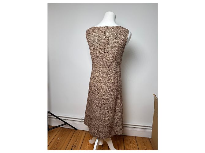 Vintage Balenciaga Wollkleid M Braun - Ansicht 3