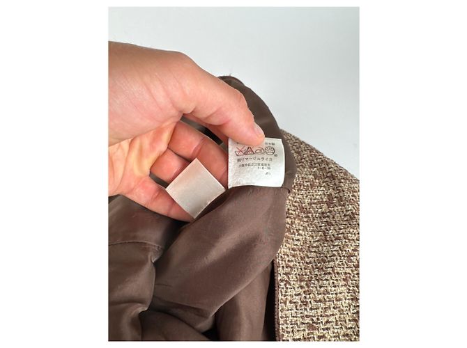 Vintage Balenciaga Wollkleid M Braun - Ansicht 4