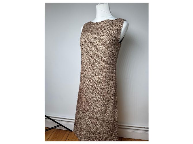 Vintage Balenciaga Wollkleid M Braun - Ansicht 7