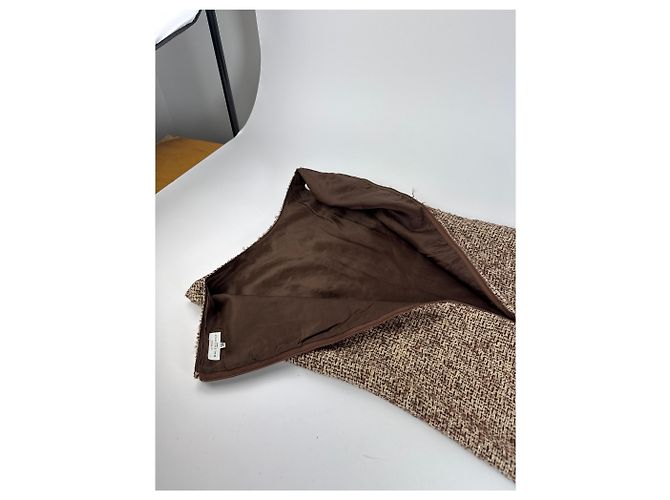 Vintage Balenciaga Wollkleid M Braun - Ansicht 8