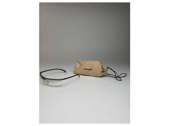 Occhiali da sole vintage Chanel trasparenti Argento - vista 14