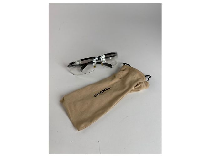 Occhiali da sole vintage Chanel trasparenti Argento - vista 2