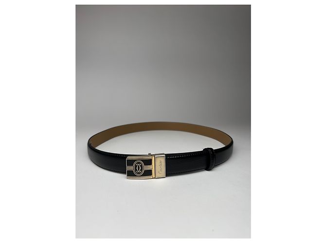 Vintage Cartier Ledergürtel schwarz - Ansicht 4