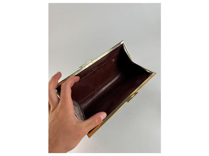 Clutch in pelle monogramma vintage Givenchy Bianco - vista 3