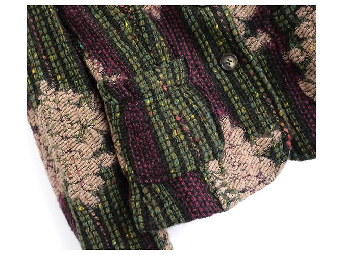 Etro Herbst 2004 Wolle Blumen Brokat Blazer Jacke Mehrfarben - Ansicht 3