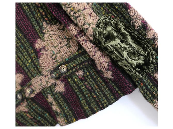 Etro Herbst 2004 Wolle Blumen Brokat Blazer Jacke Mehrfarben - Ansicht 6