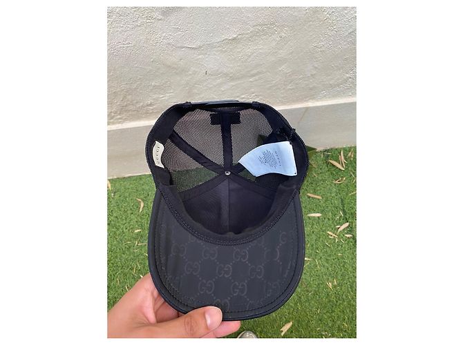 Marmont Berretto Gucci Roemrond in nylon nero - vista 10