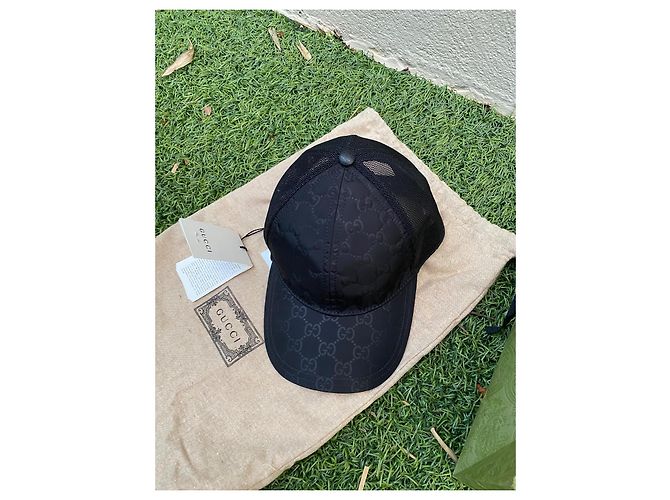 Marmont Berretto Gucci Roemrond in nylon nero - vista 4
