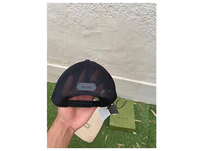 Marmont Berretto Gucci Roemrond in nylon nero - vista 6