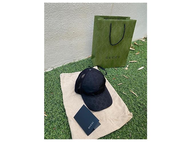 Marmont Berretto Gucci Roemrond in nylon nero - vista 8