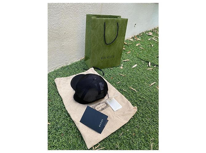 Marmont Berretto Gucci Roemrond in nylon nero - vista 9