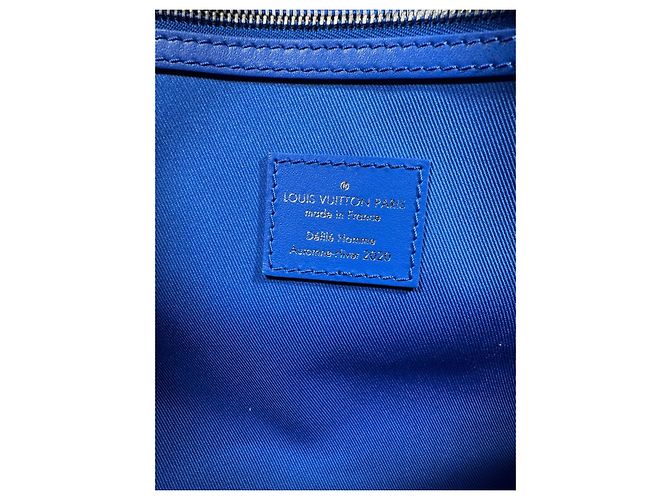 Abbesses Louis Vuitton Keepall 50 Cloud Blu Blu chiaro Blu scuro - vista 13