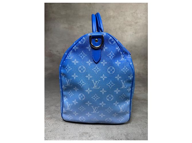 Abbesses Louis Vuitton Keepall 50 Cloud Blu Blu chiaro Blu scuro - vista 6