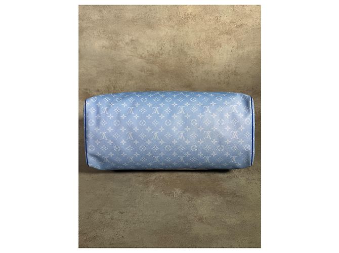 Abbesses Louis Vuitton Keepall 50 Cloud Blu Blu chiaro Blu scuro - vista 7