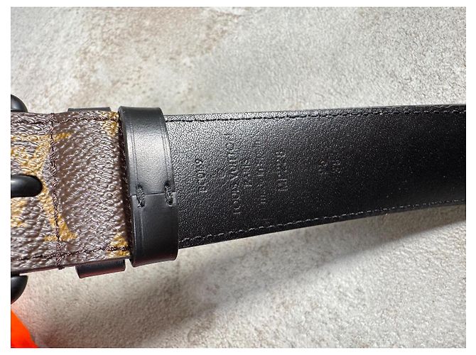 Louis Vuitton Cintura con catena arancione Marrone - vista 10