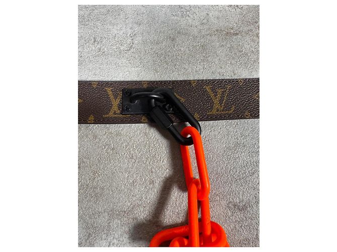 Louis Vuitton Cintura con catena arancione Marrone - vista 7