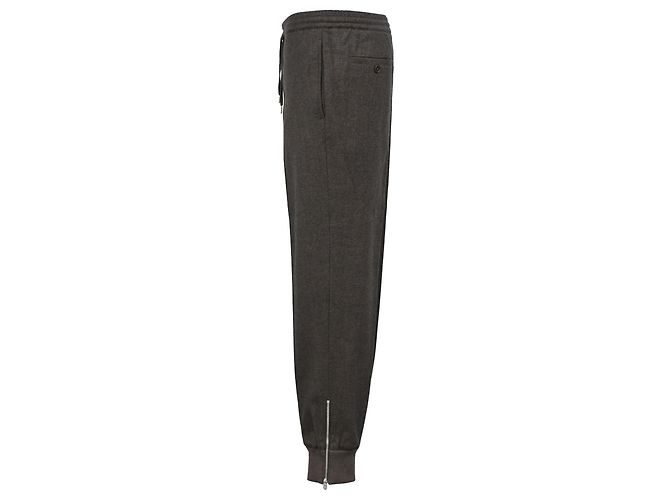 Hermès Drawstring Jogger Pants in Brown Wool - view 2