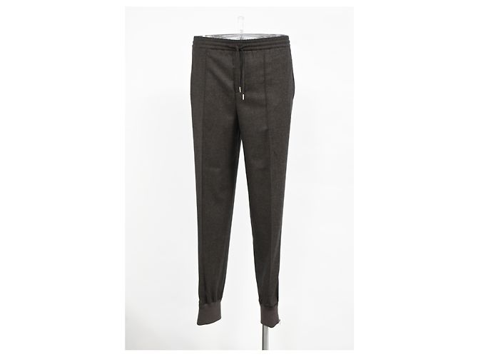 Hermès Drawstring Jogger Pants in Brown Wool - view 5