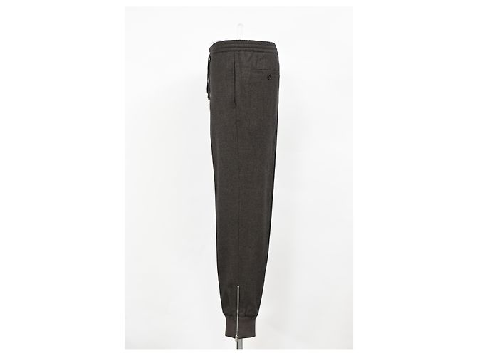Hermès Drawstring Jogger Pants in Brown Wool - view 6