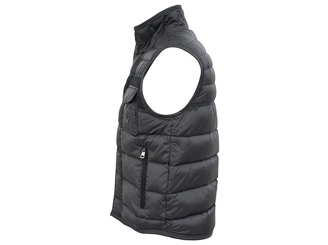 Gilet in piuma con zip Moncler in poliamide nera - vista 2