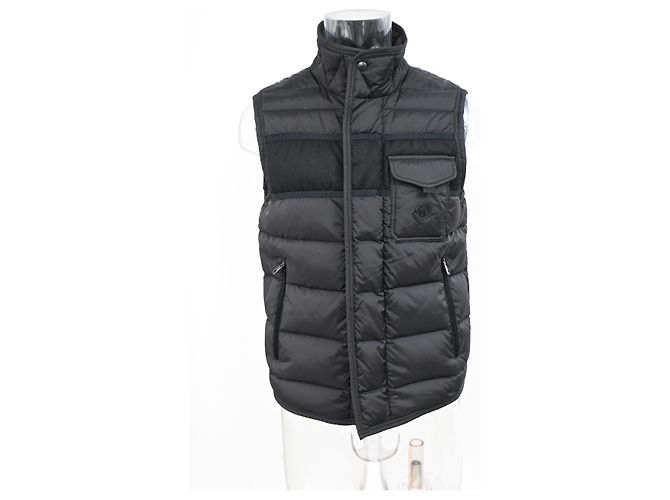 Gilet in piuma con zip Moncler in poliamide nera - vista 6
