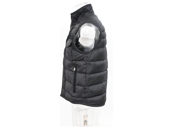 Gilet in piuma con zip Moncler in poliamide nera - vista 7