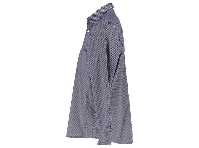 Camicia a quadri con bottoni Acne Studios in cotone grigio - vista 2