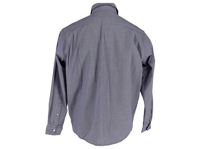 Camicia a quadri con bottoni Acne Studios in cotone grigio - vista 3
