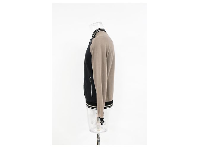 Giacca Varsity Hermès con tasche laterali in cotone nero e marrone Multicolore - vista 10