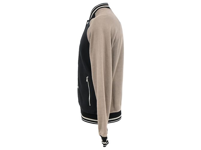 Giacca Varsity Hermès con tasche laterali in cotone nero e marrone Multicolore - vista 2