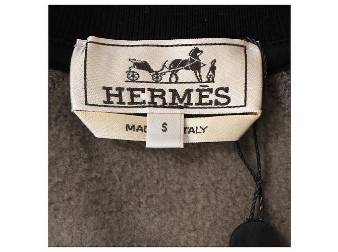 Giacca Varsity Hermès con tasche laterali in cotone nero e marrone Multicolore - vista 4